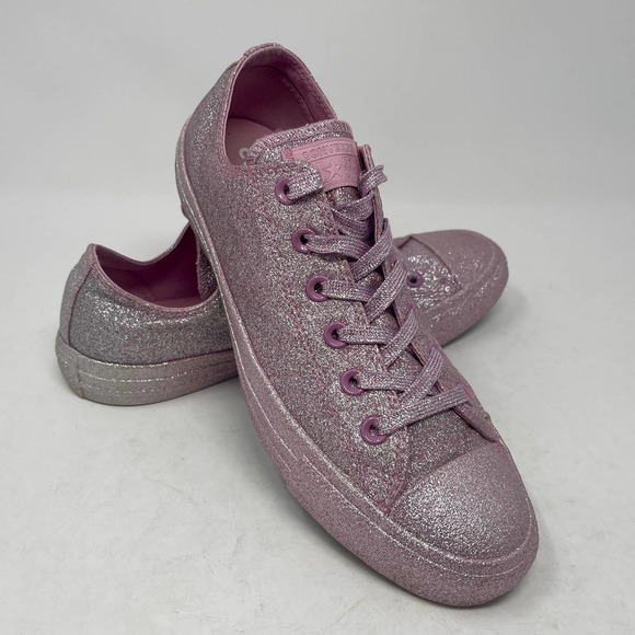 Converse Chuck Taylor All Star Low 'Pink Glitter' Sneakers Womens10 828:K.8.8 - Picture 10 of 13